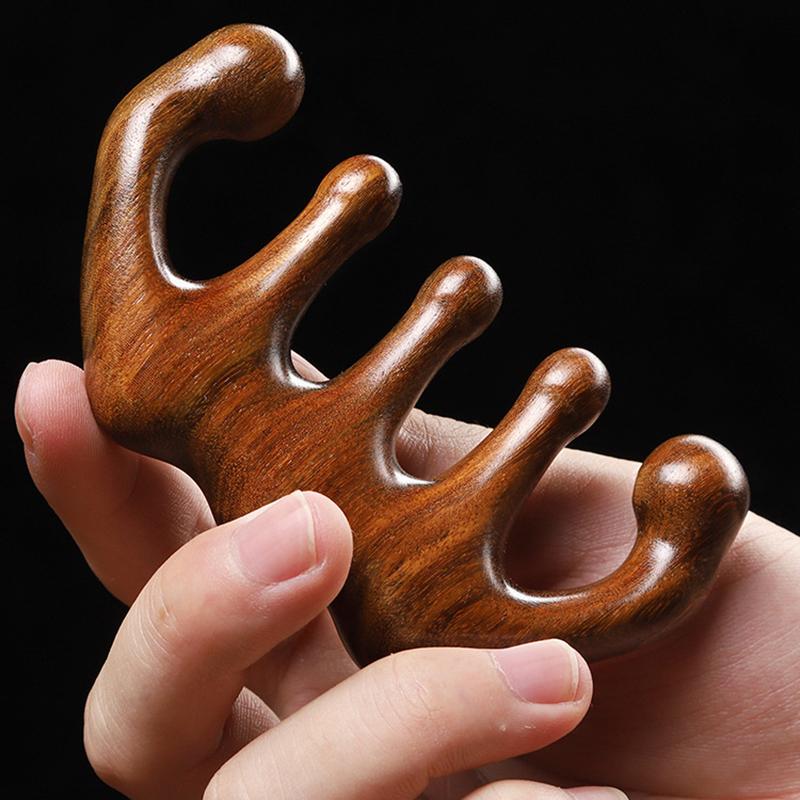 Detangling Wide Comb - Wood Therapy Massage Comb Head Face