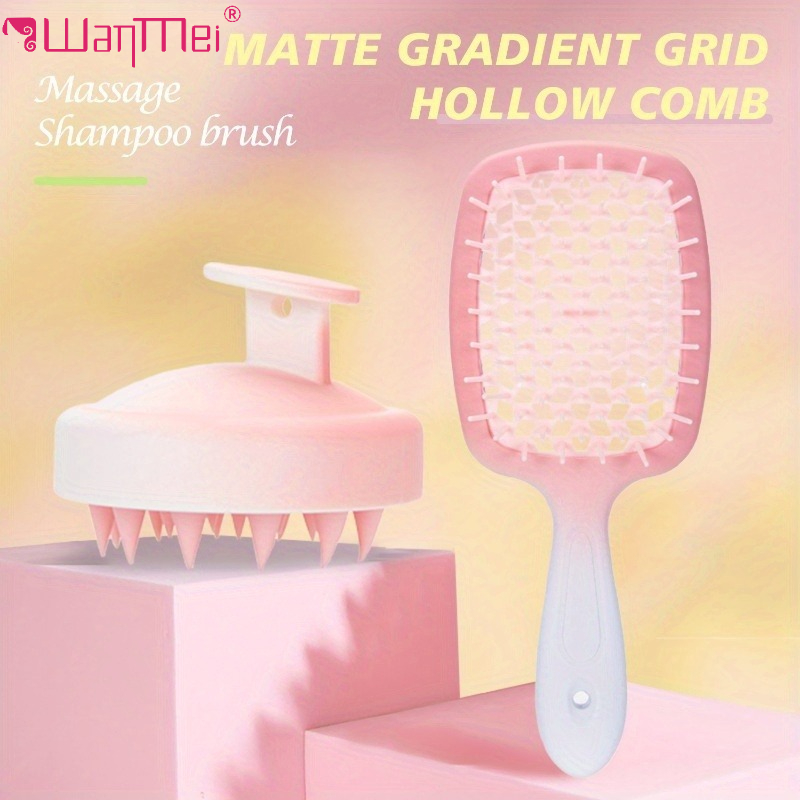 Hair Care Routine - WANMEI 2pcs Scalp Massage Comb Hollow