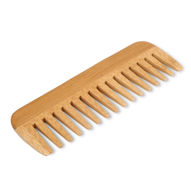 Natural Bamboo Wide Toothed Co - Detangling Wide Comb 评论和价格
