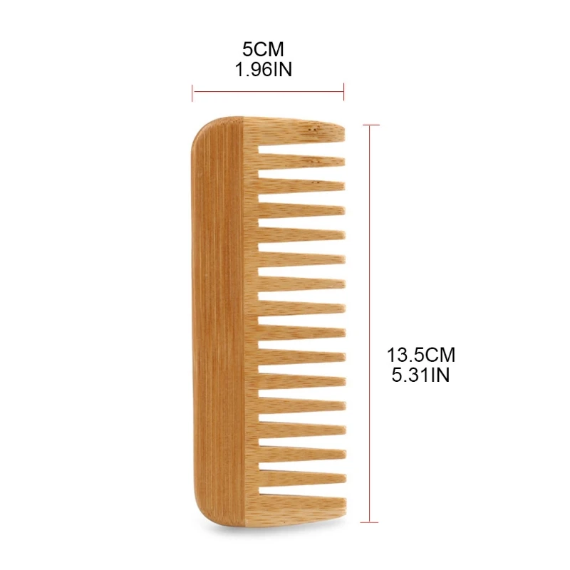 Natural Bamboo Wide Toothed Co - Detangling Wide Comb 评论和价格