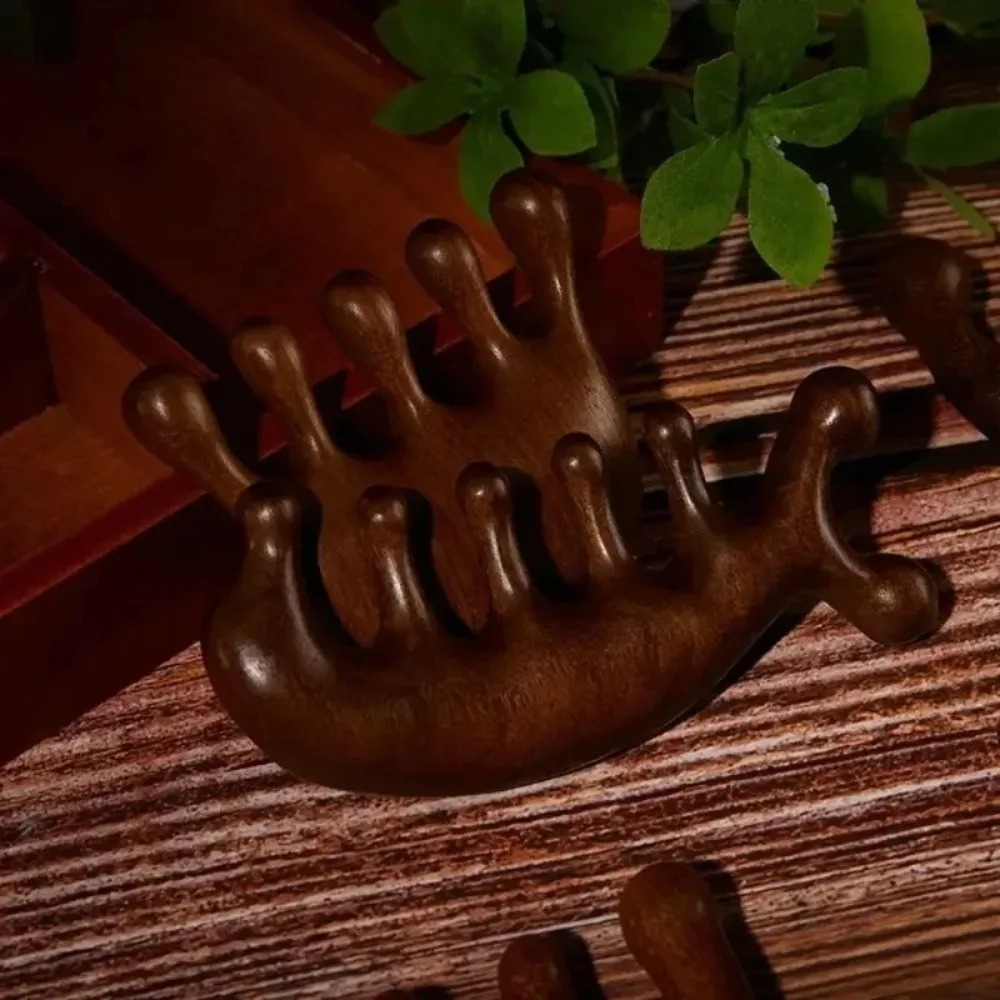 Wood Therapy Massage Comb Head - Detangling Wide Comb 评论和价格