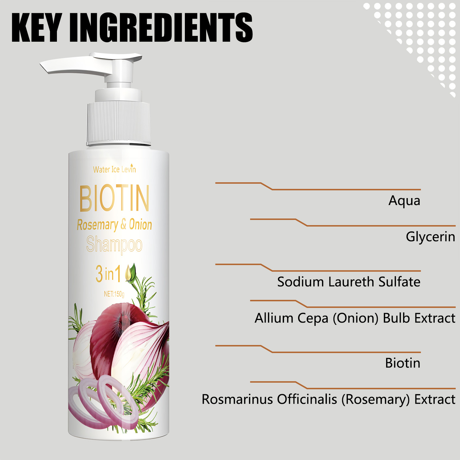 Biotin Rosemary & Onion 3 in 1 - Biotin Shampoo Thickening 评论和价格