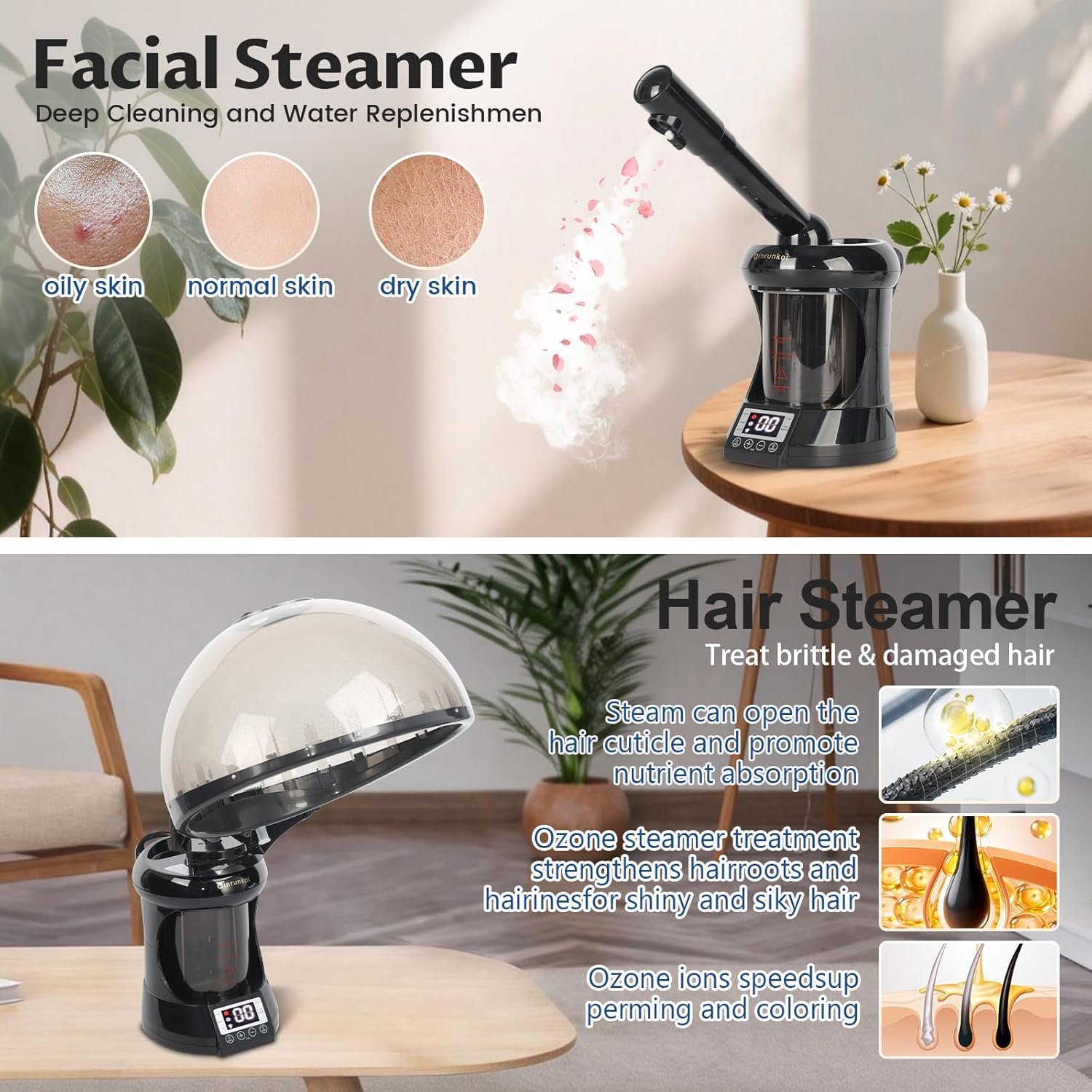 2-In-1 Ozone Hair Hood Steamer - Hair Care In Salon 评论和价格