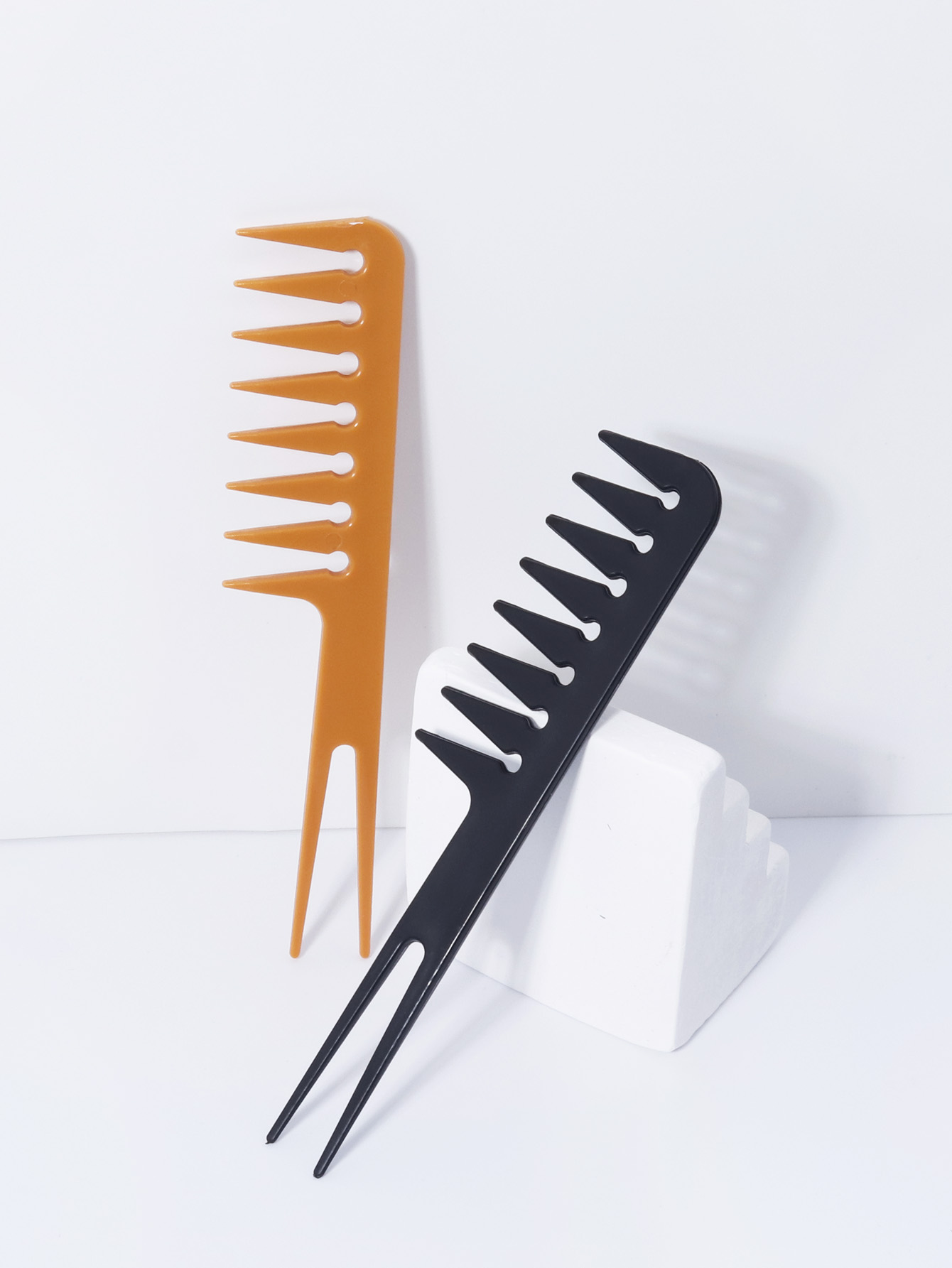 Double Fork Wide Tooth Comb, D - Detangling Wide Comb 评论和价格