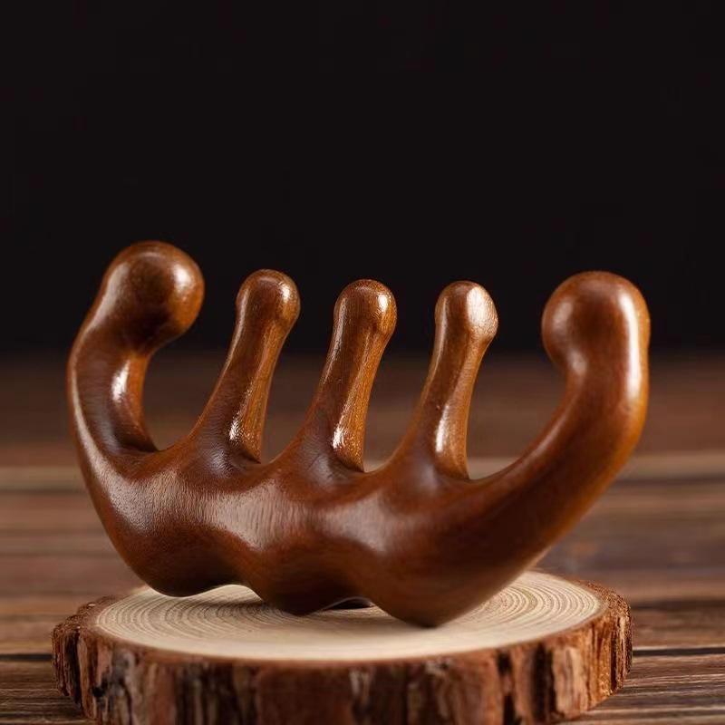Wood Therapy Massage Comb Head - Detangling Wide Comb 评论和价格