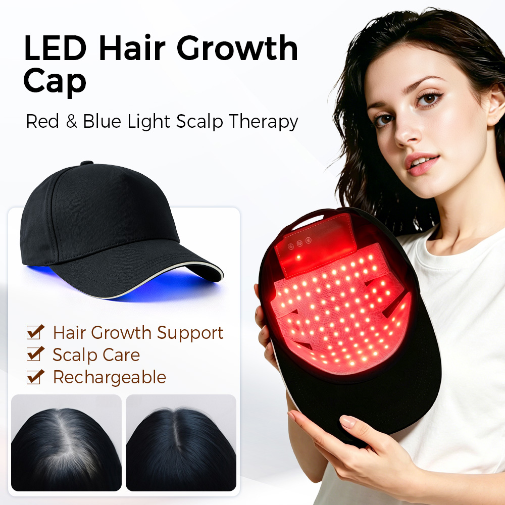 LED Hair Growth Cap Red Blue L - Hair Care With Protein 评论和价格