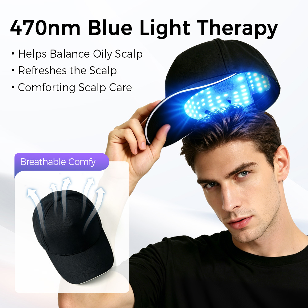 LED Hair Growth Cap Red Blue L - Hair Care With Protein 评论和价格