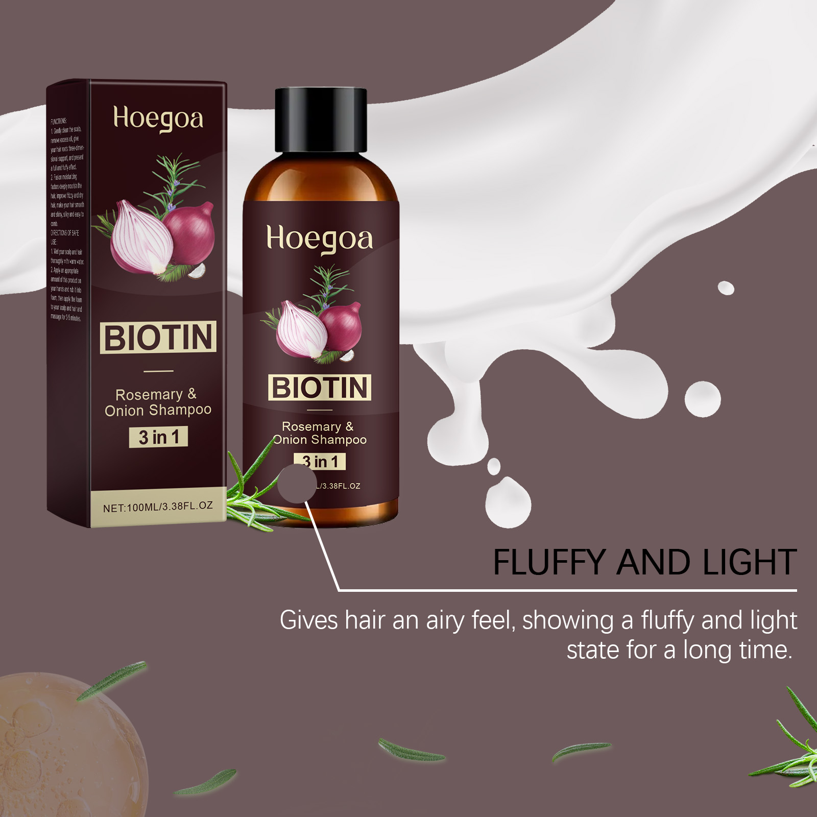 Hoegoa 3 in 1 Onion Biotin Sha - Biotin Shampoo Thickening 评论和价格
